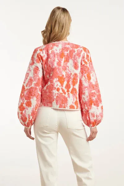 SMASHED LEMON Pink Multi Quilted Jacket