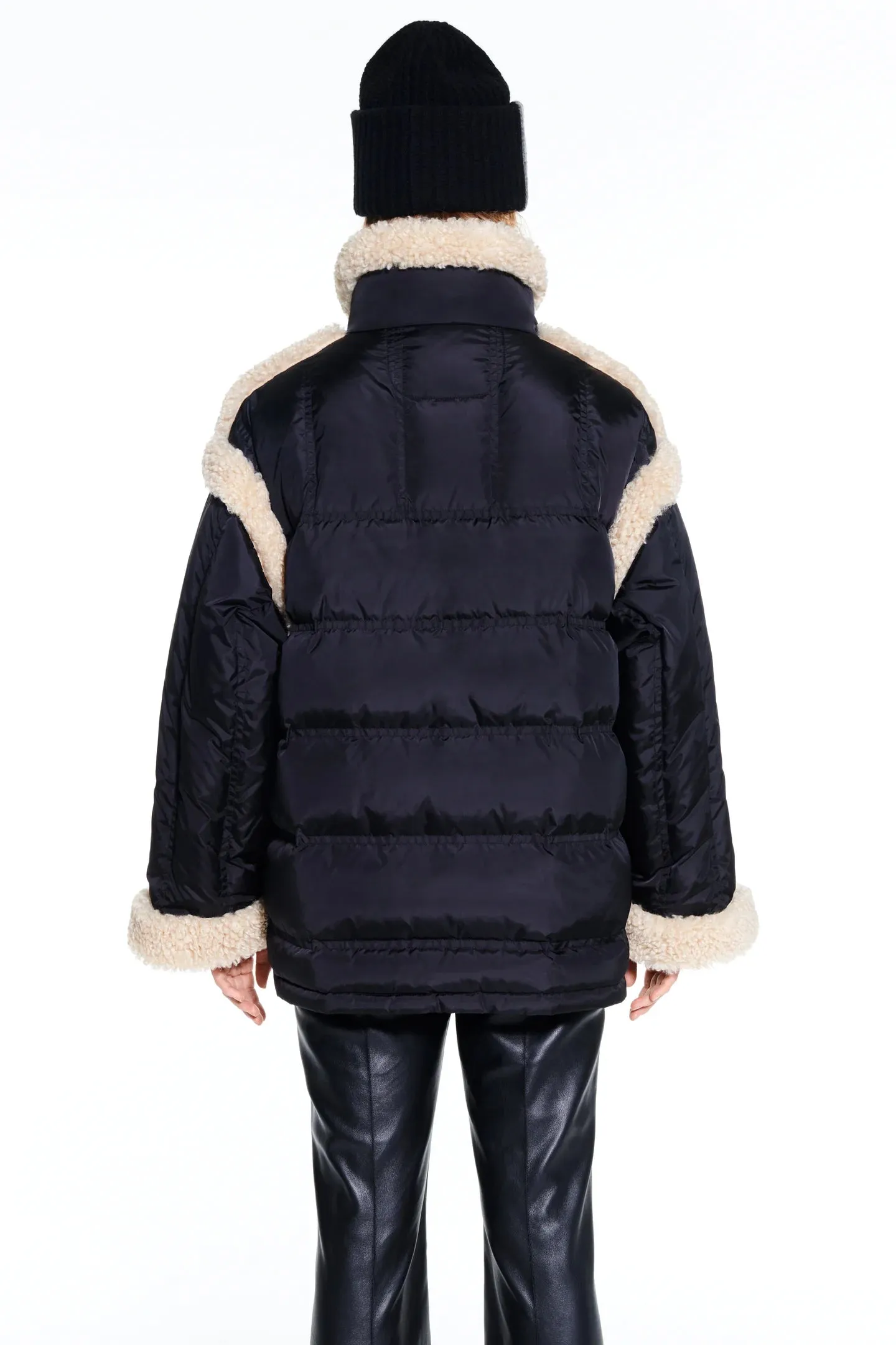 Stand Studio Dorothy Puffer Coat - Black/Natural White