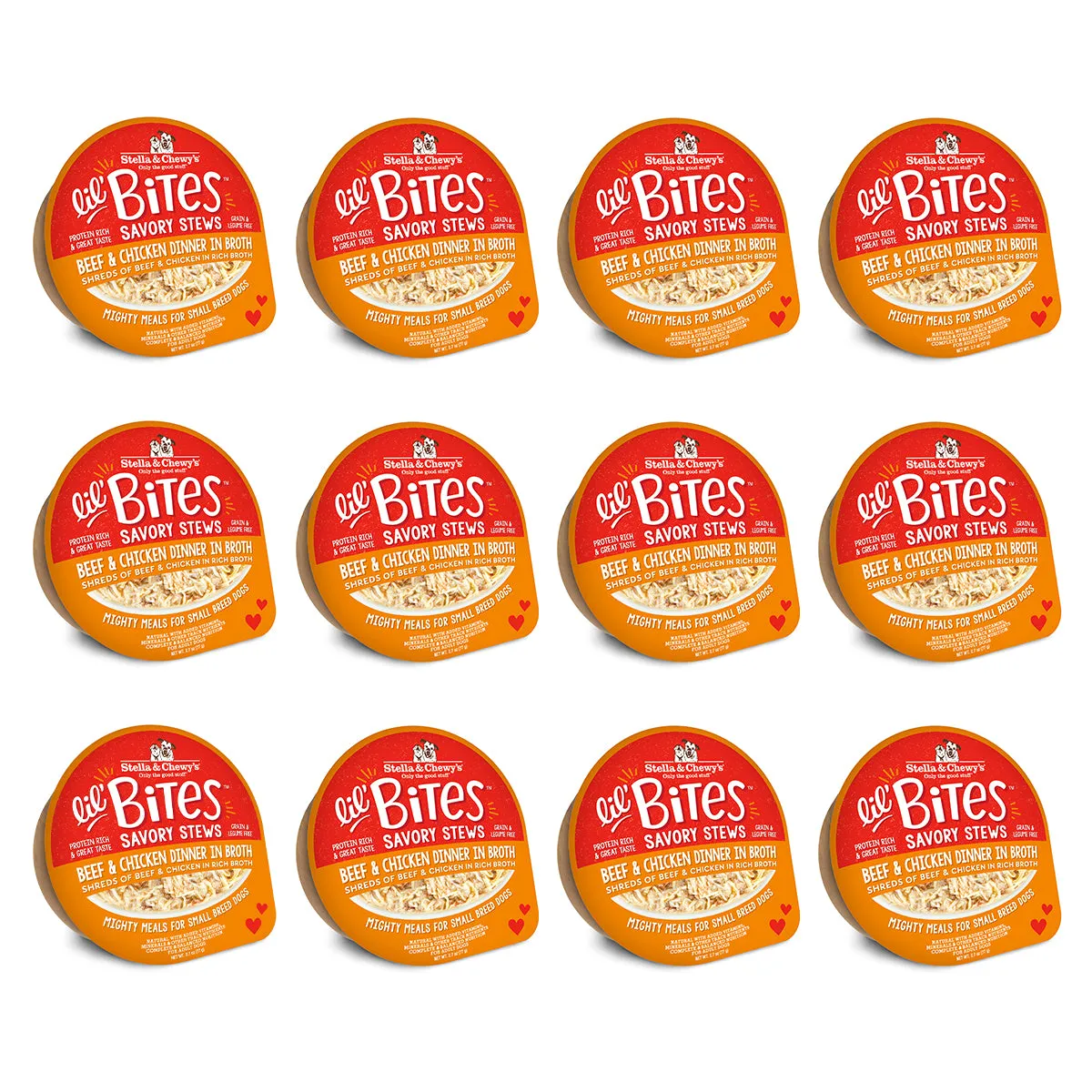 Stella & Chewy's Lil Bites Savory Stews Beef & Chicken Dog Food 12-Pack