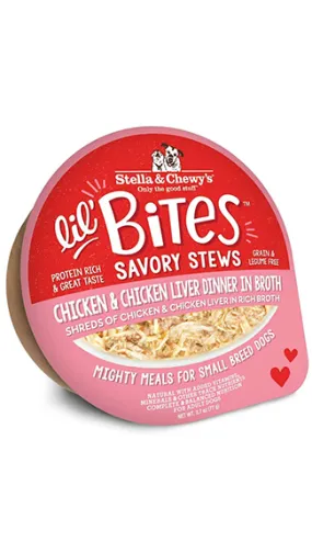 Stella & Chewy's Lil' Bites Savory Stews: Chicken & Liver Dinner in Broth