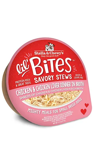 Stella & Chewy's Lil' Bites Savory Stews: Chicken & Liver Dinner in Broth