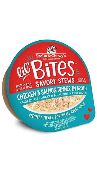 Stella & Chewy's Lil' Bites Savory Stews: Chicken & Salmon Dinner in Broth