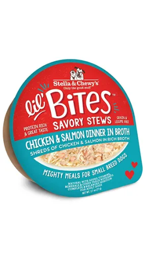 Stella & Chewy's Lil' Bites Savory Stews: Chicken & Salmon Dinner in Broth