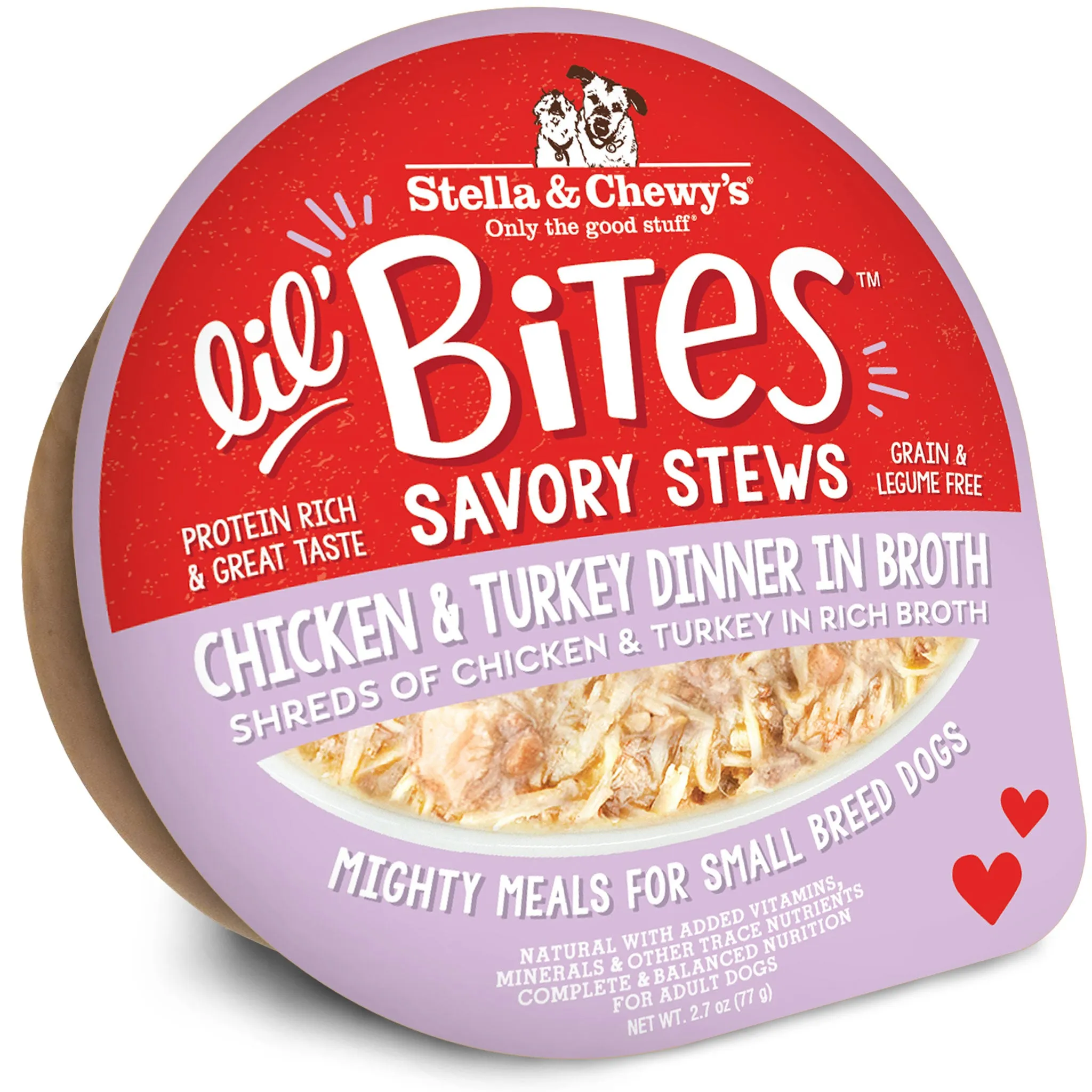 Stella & Chewy's Lil Bites Savory Stews Chicken & Turkey Dog Food 12-Pack