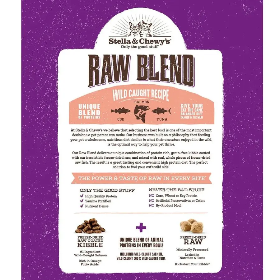 Stella & Chewy's Raw Blend Kibble Wild-Caught Recipe Cat Food