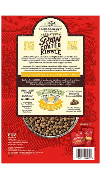 Stella & Chewy's Raw Coated Kibble: Small Breed Cage-Free Chicken Recipe