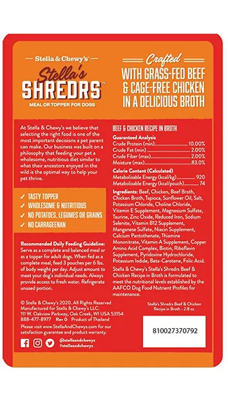 Stella & Chewy's Shredrs: Beef & Chicken