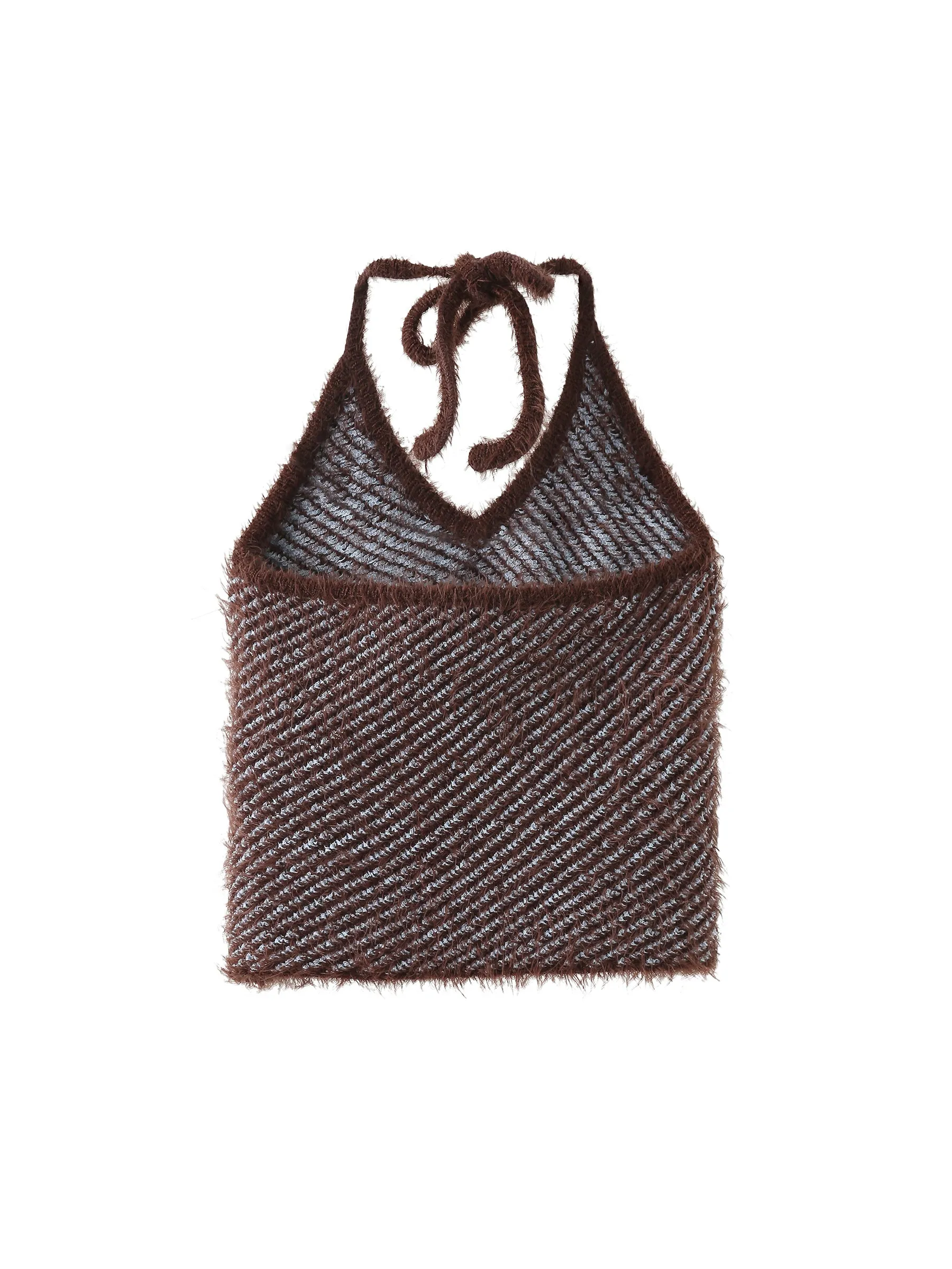 Thin Knit Cropped Halter Top