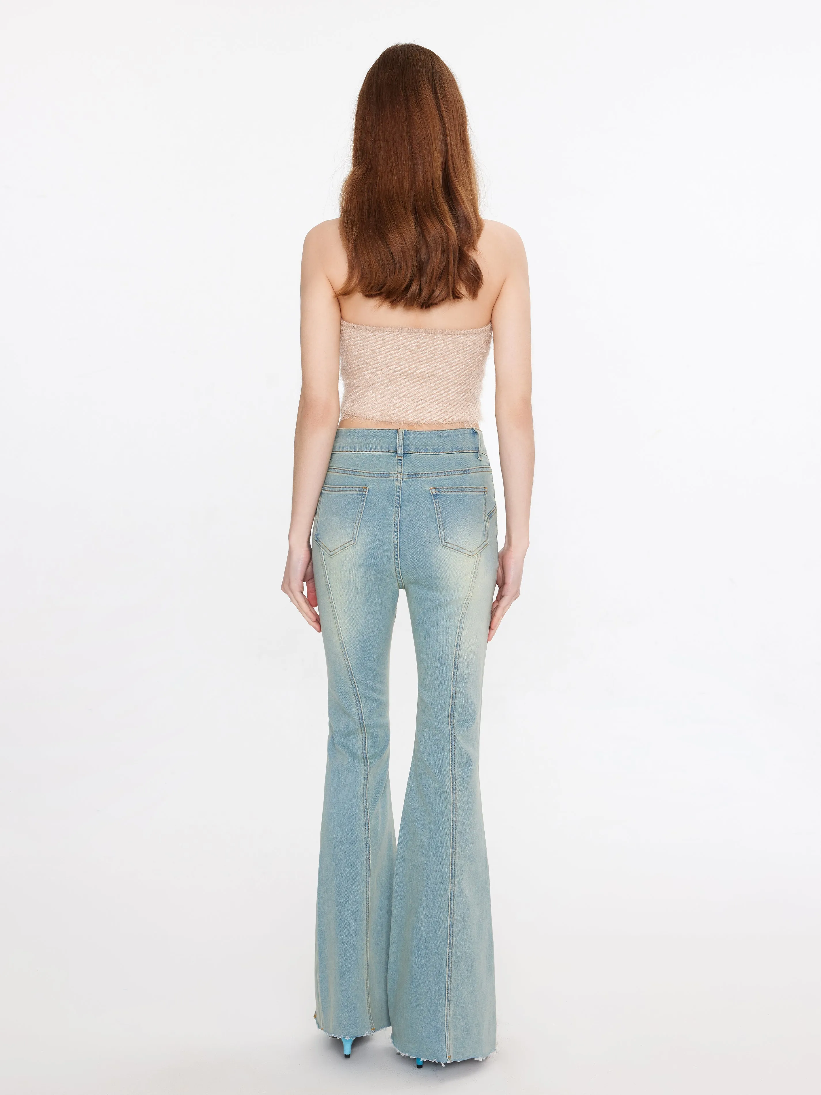 Thin Knit Cropped Halter Top