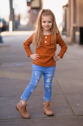 Toddler Button Detail Top
