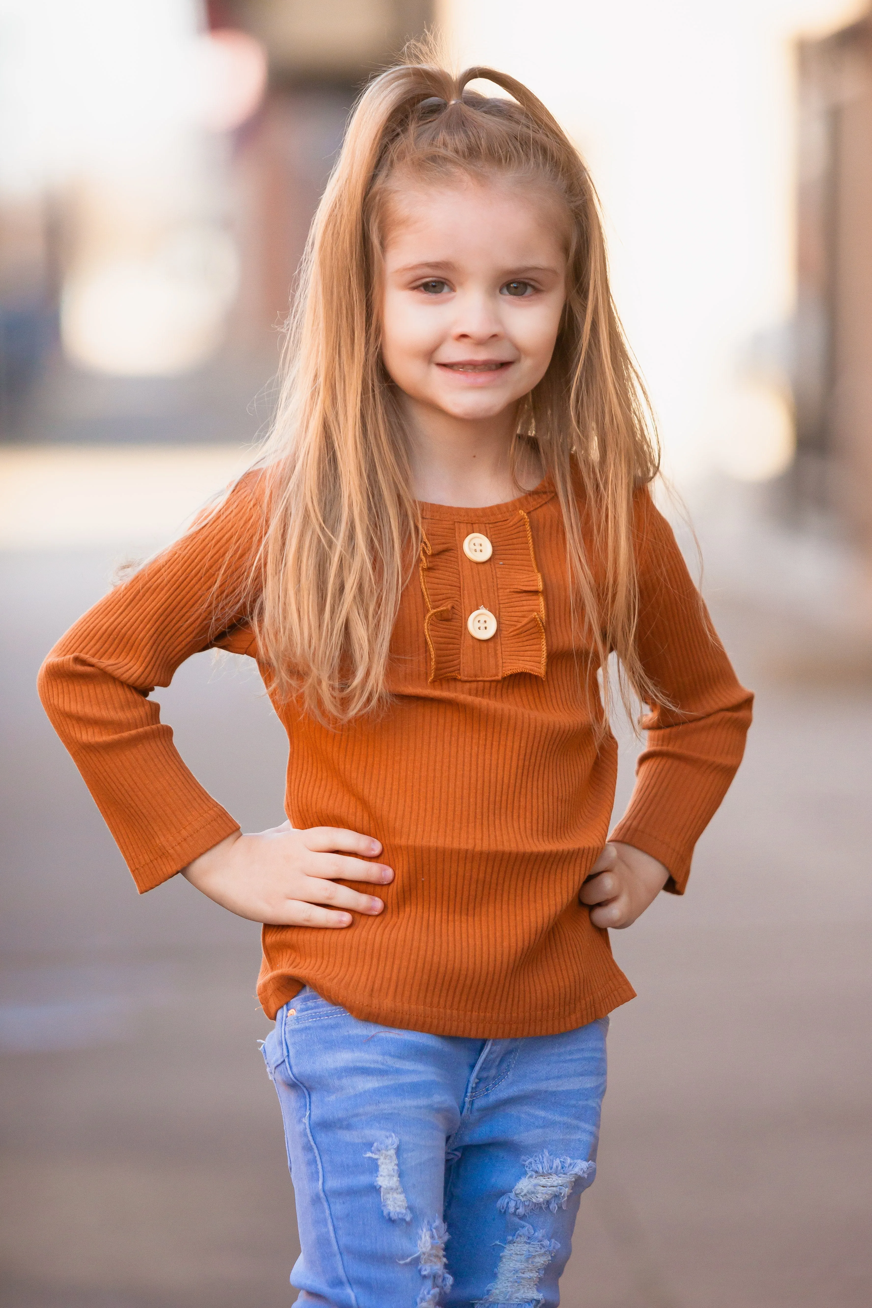 Toddler Button Detail Top