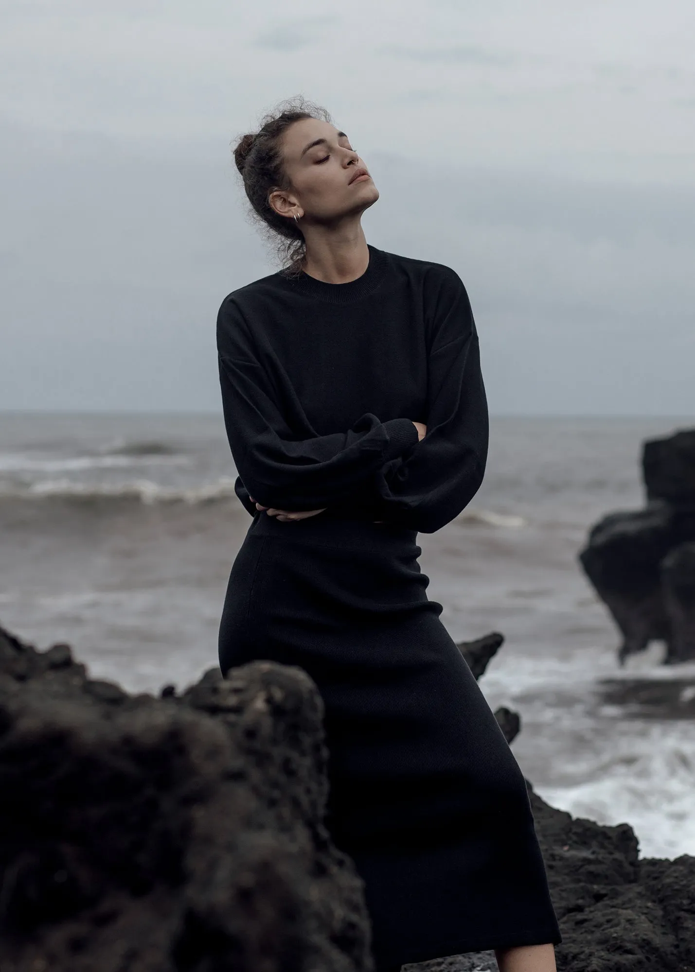 Trondheim Sweater in Black