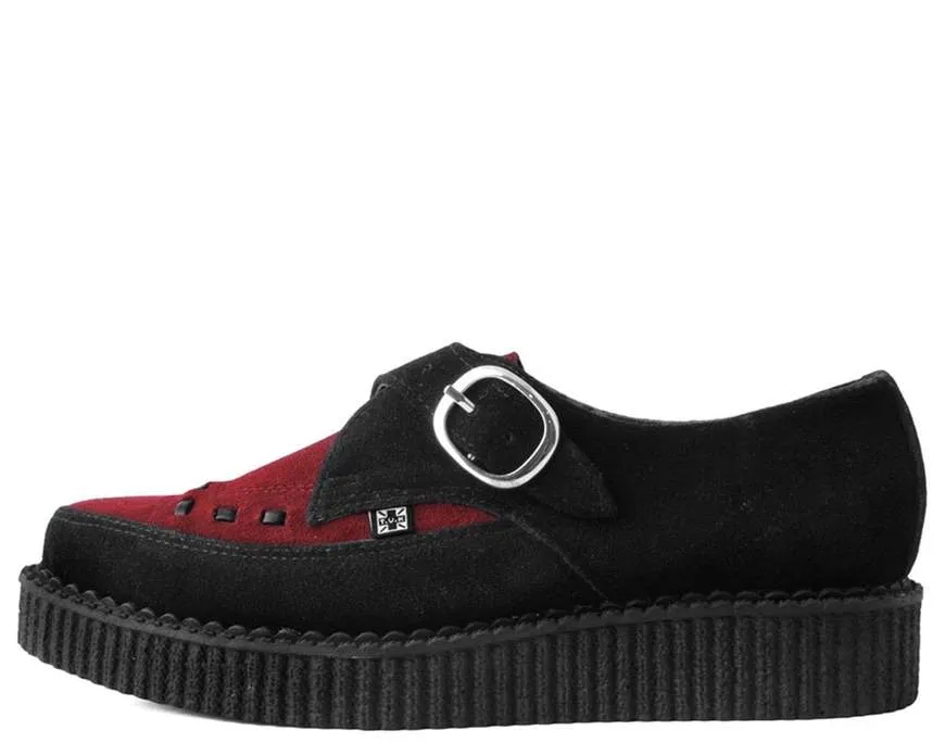 TUK Burgundy Suede Pointed Creeper A9592