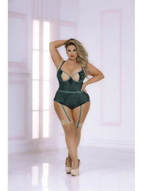 Velvet Crush Teddy STM-11017X-Green-3X/4X