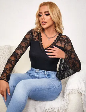 Velvet Whisper Lace Bodysuit