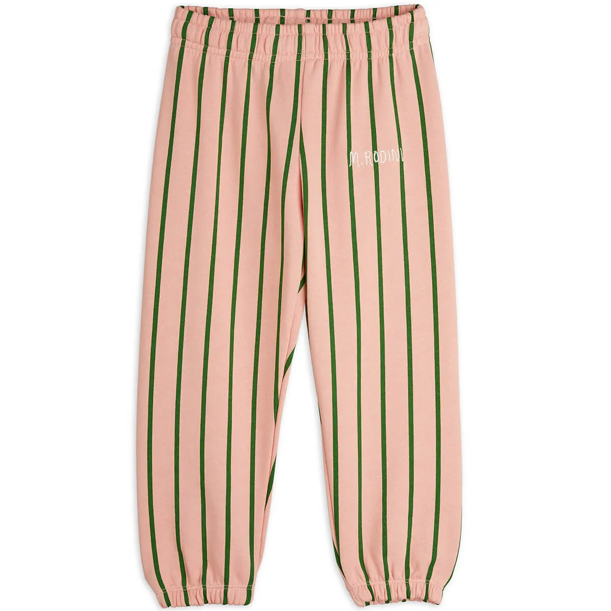 Vertical Stripe Sweatpants in Pink by Mini Rodini