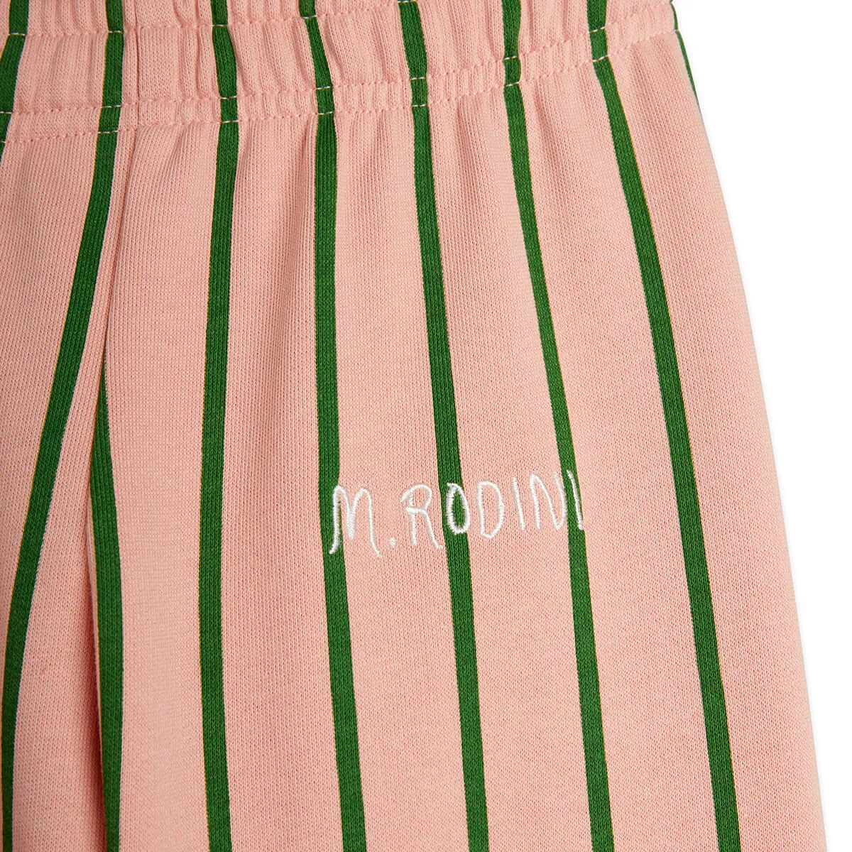 Vertical Stripe Sweatpants in Pink by Mini Rodini