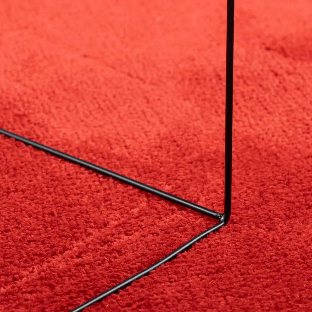 vidaXL OVIEDO Short Pile Rug - Luxurious Red 200x200 cm | Modern Home Decor Carpet