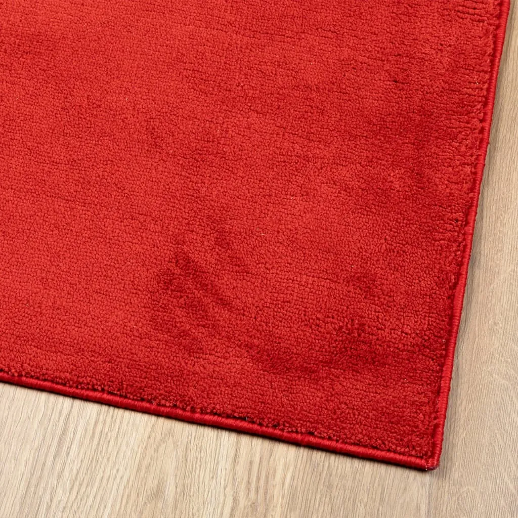 vidaXL OVIEDO Short Pile Rug - Luxurious Red 200x200 cm | Modern Home Decor Carpet