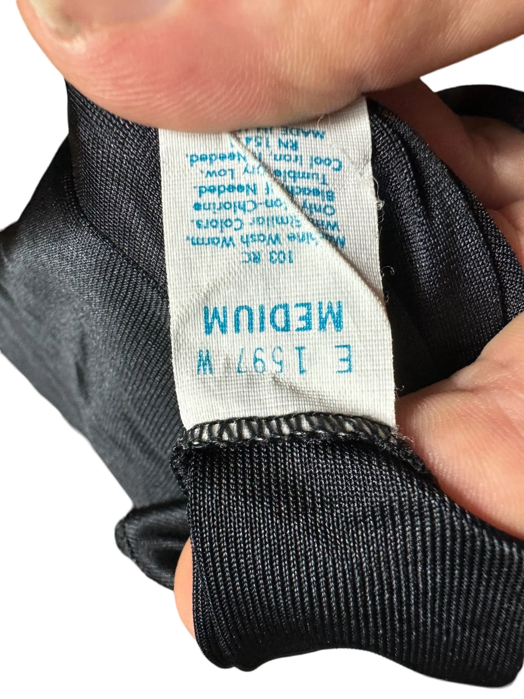 Vintage 80's  black high cut teddy M
