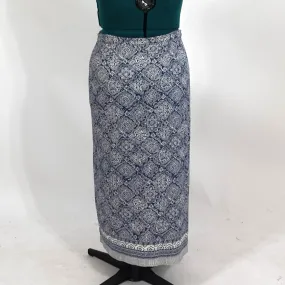 Vintage Blue and White Maxi Skirt