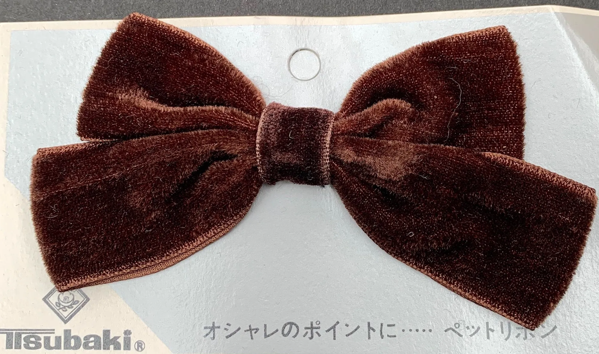 Vintage Velvet Bow Hair Clip - Choice of Colours - Made in Japan