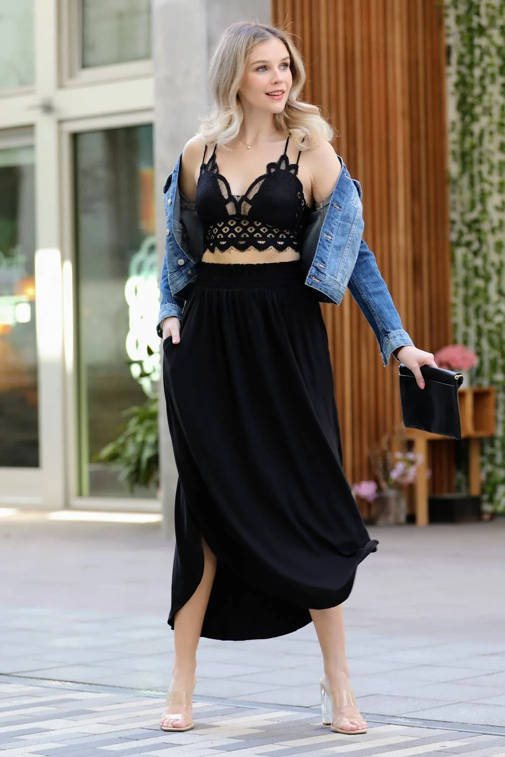 Whisperwind Smocked Waist Maxi Skirt