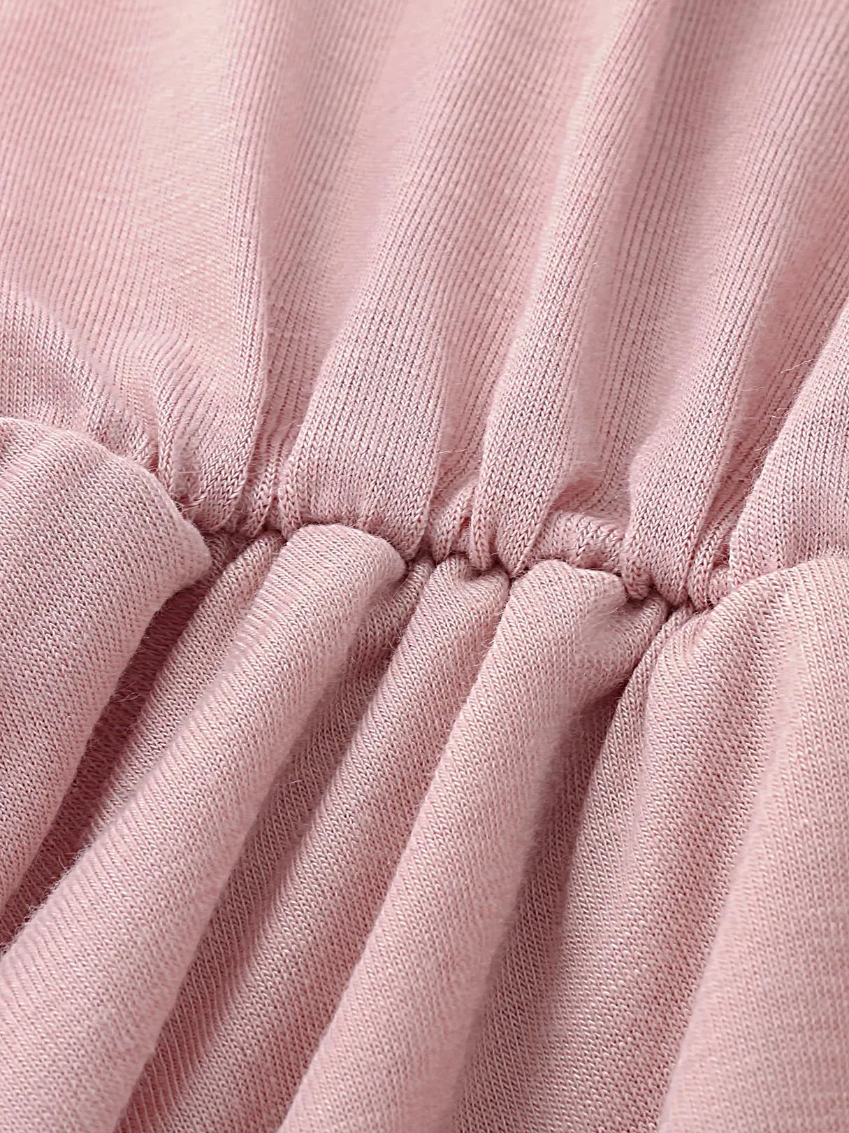 Wholesale Pink Round Neck Short Sleeve Shirt Dress