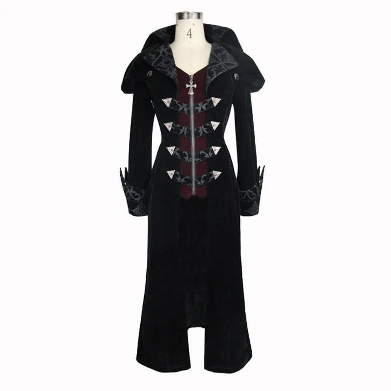Women's Goth Velvet Tail Coat