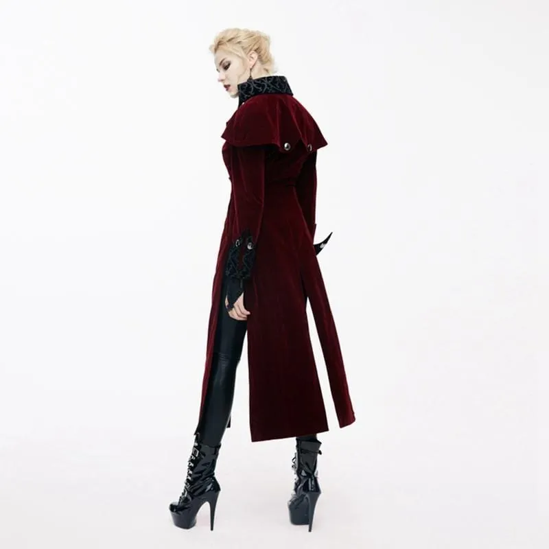 Women's Goth Velvet Tail Coat