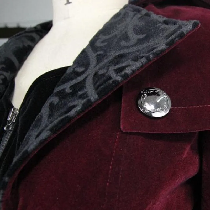 Women's Goth Velvet Tail Coat