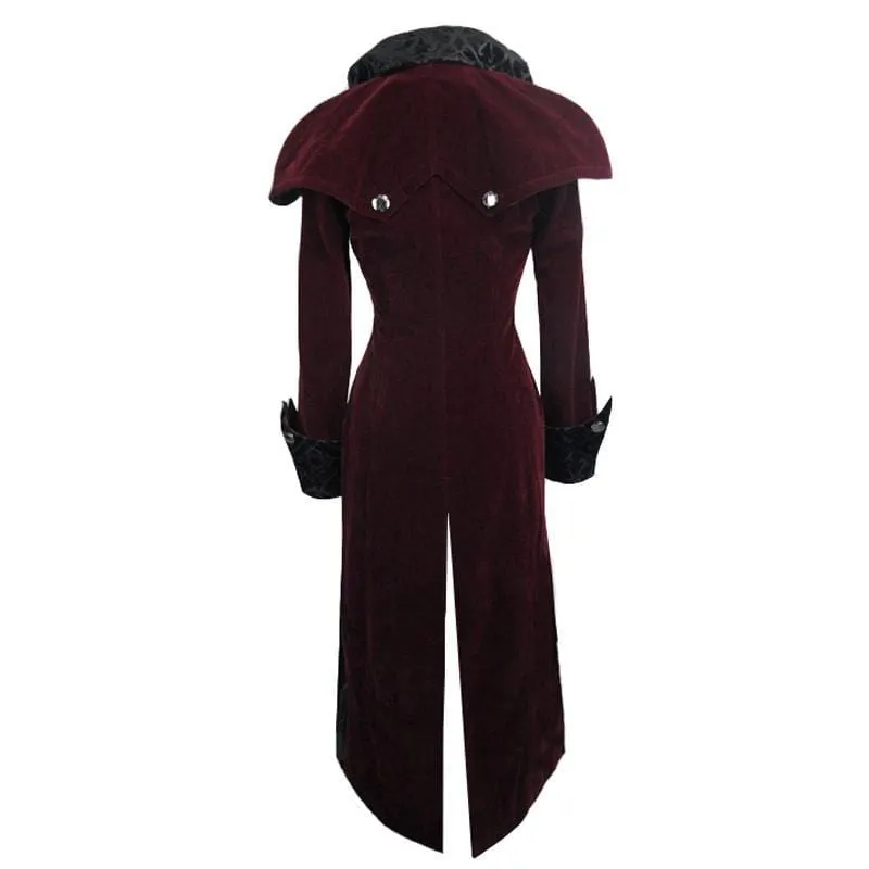 Women's Goth Velvet Tail Coat