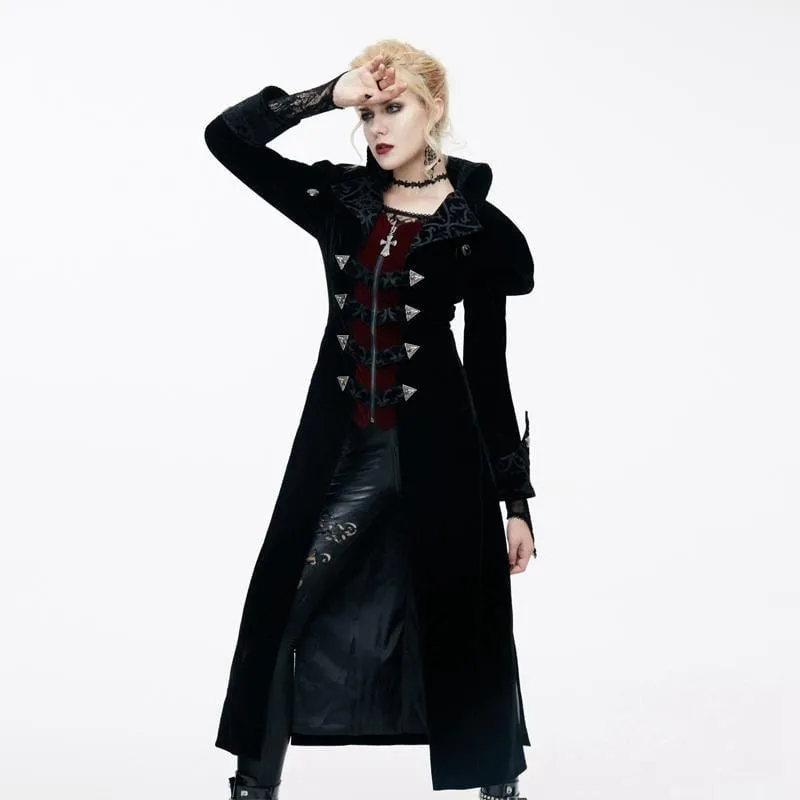 Women's Goth Velvet Tail Coat