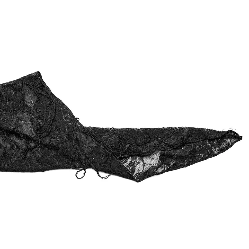 Women's Gothic Ripped Two-piece Coat with Hood