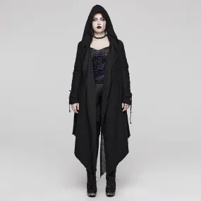 Women's Plus Size Gothic Irregular Strappy Distressed Coat
