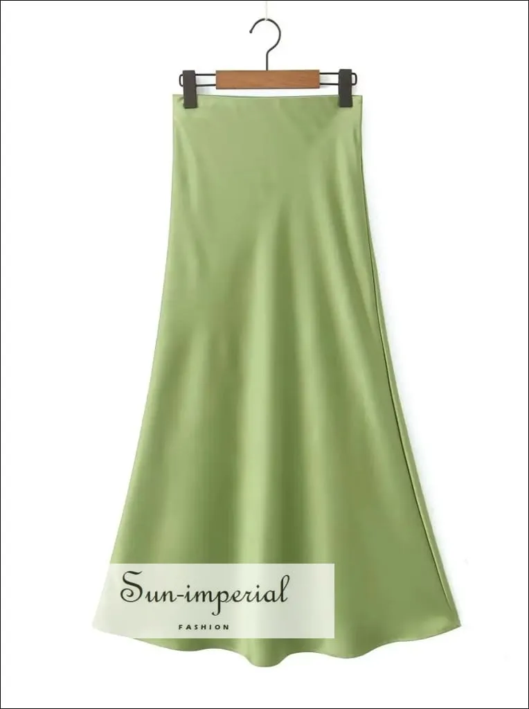 Women's Satin Maxi Skirt