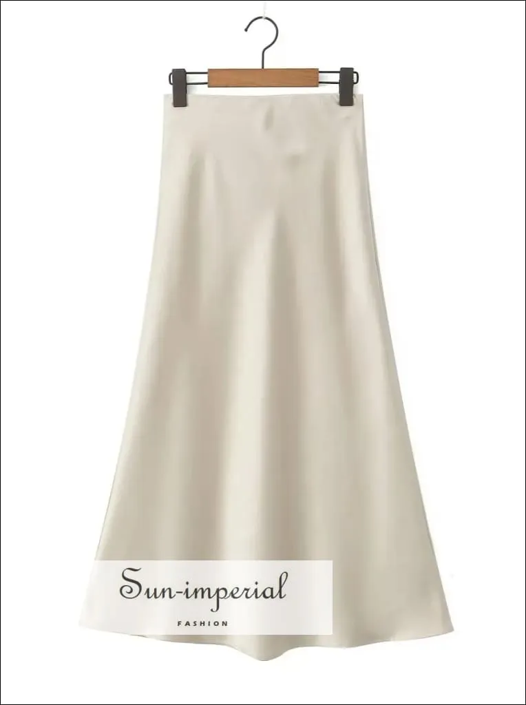 Women's Satin Maxi Skirt