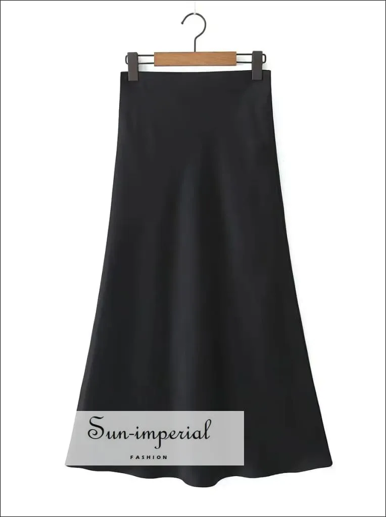 Women's Satin Maxi Skirt