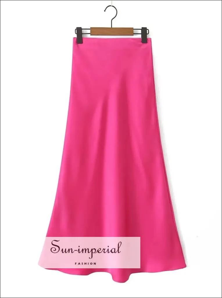 Women's Satin Maxi Skirt