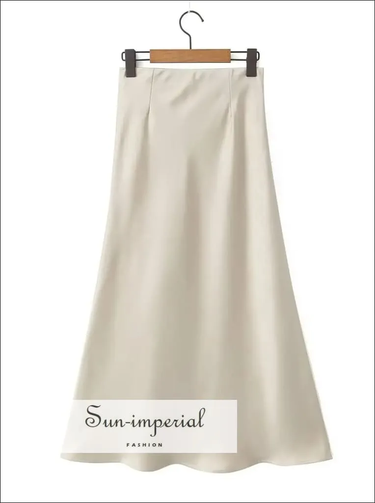 Women's Satin Maxi Skirt