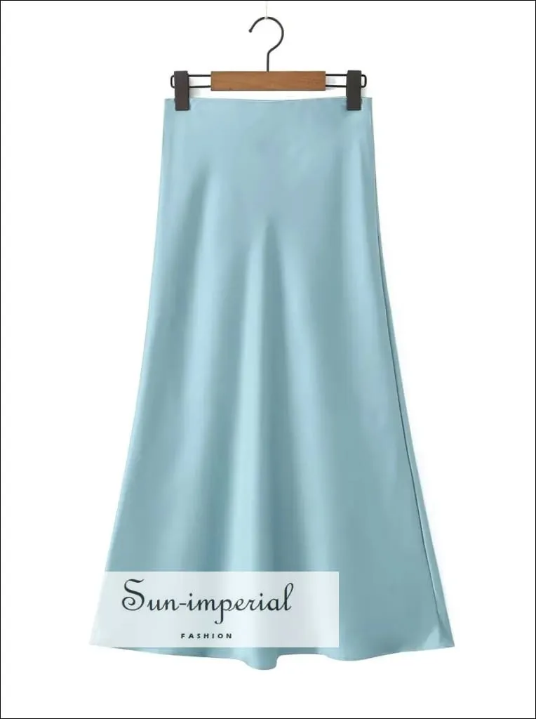 Women's Satin Maxi Skirt