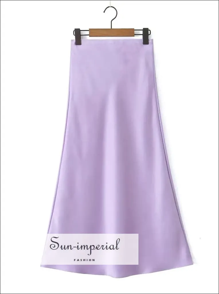 Women's Satin Maxi Skirt