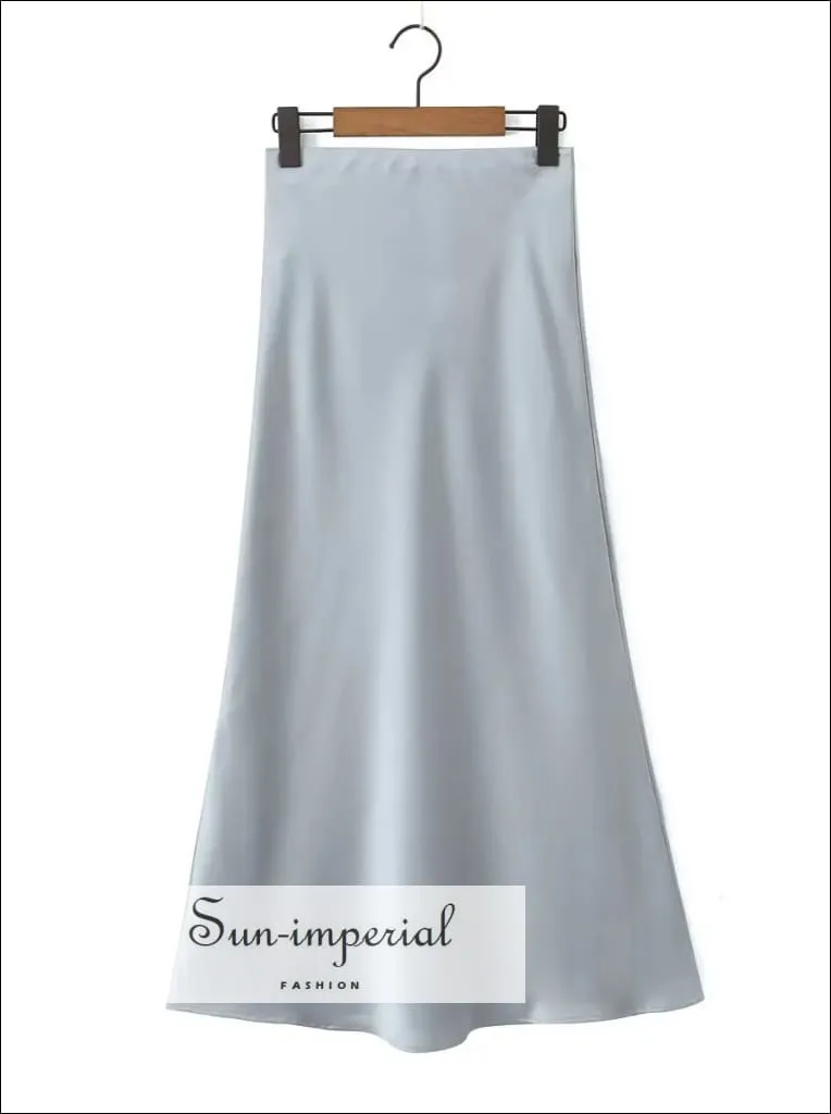 Women's Satin Maxi Skirt