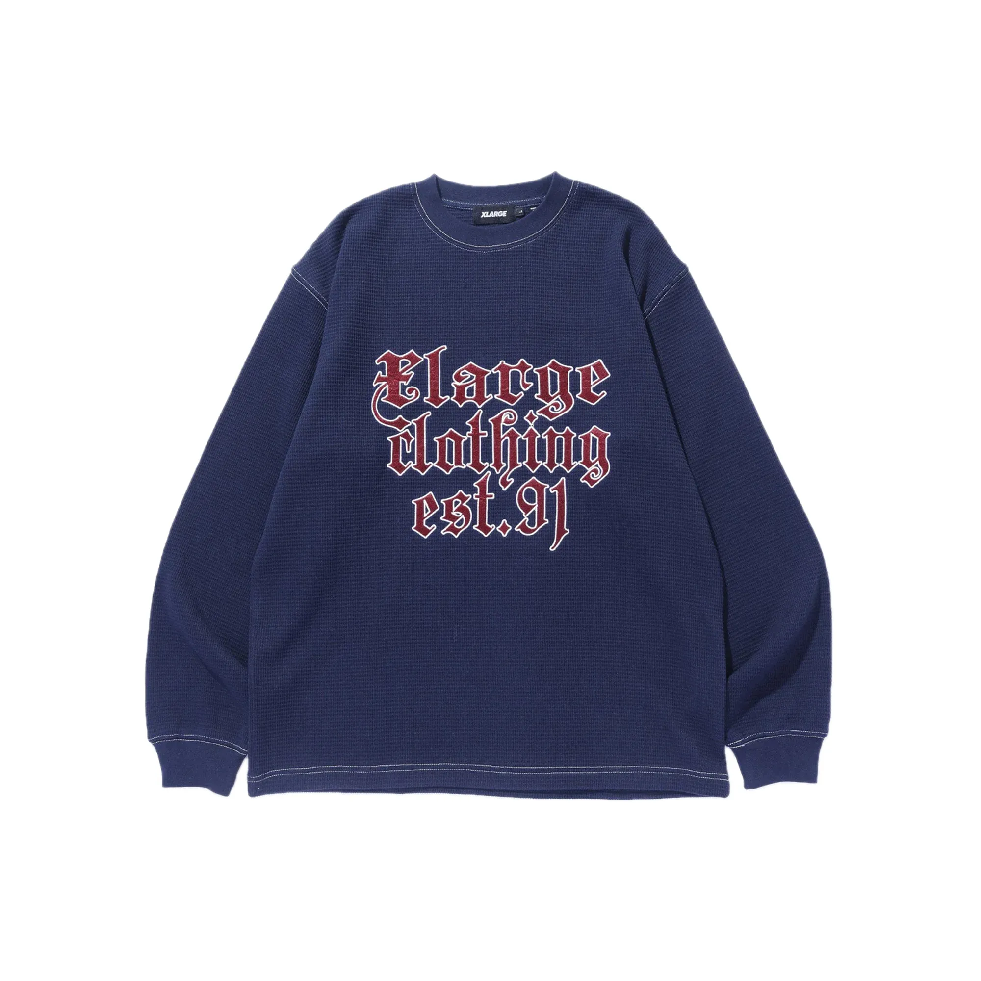 X-Large Mens Old English EST.91 Thermal L/S Top