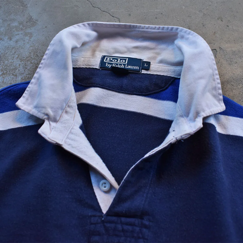 Y2K Polo Ralph Lauren/ポロ ラルフ ローレン “COSTOM FIT” スウェット ラグビージャージ 230921
