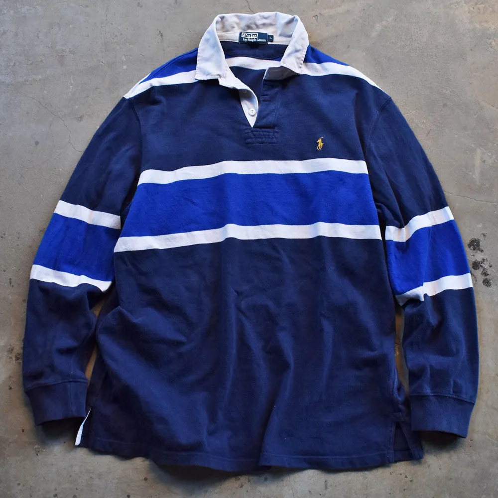 Y2K Polo Ralph Lauren/ポロ ラルフ ローレン “COSTOM FIT” スウェット ラグビージャージ 230921