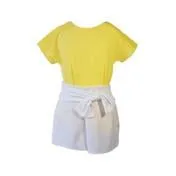 Yellow Daisy Eyelet Trim Top