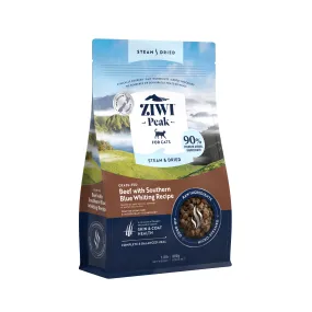 Ziwi Peak Steam & Dried Grass Fed Beef With Southern Blue Whiting Dry Cat Food